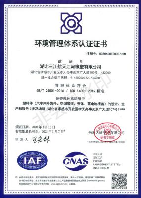Environmental Management System Certificate 2020